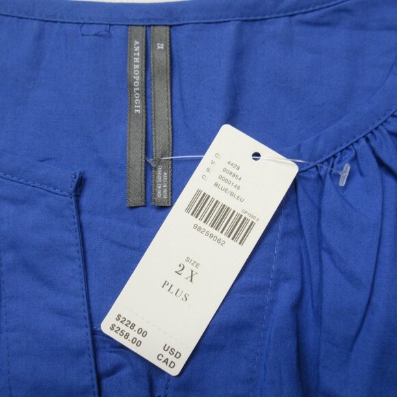 NWT Anthropologie Somerset Maxi in Blue Embroidered Edition Dress 2X - Picture 10 of 10